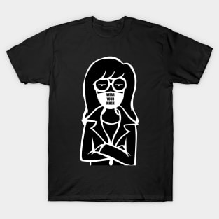 Daria wearing a mask T-Shirt